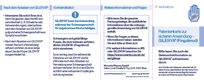Teaser Gilenya EM Patientenkarte