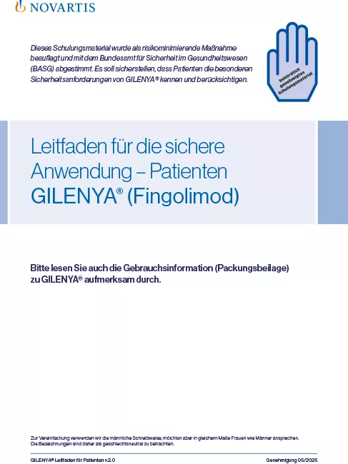 Teaser Gilenya EM Leitfaden für Patienten