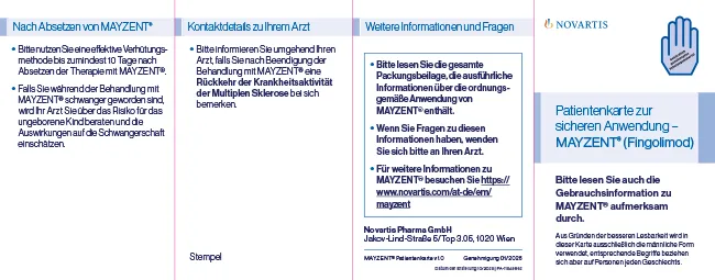 Mayzent® Patientenkarte
