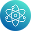 Icon atom blue