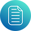 Icon document blue