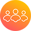 Icon user group orange