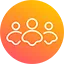 Icon user group orange