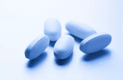 Close-up of five pills