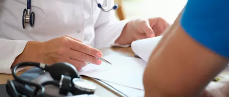 Doctor and patient during a consult