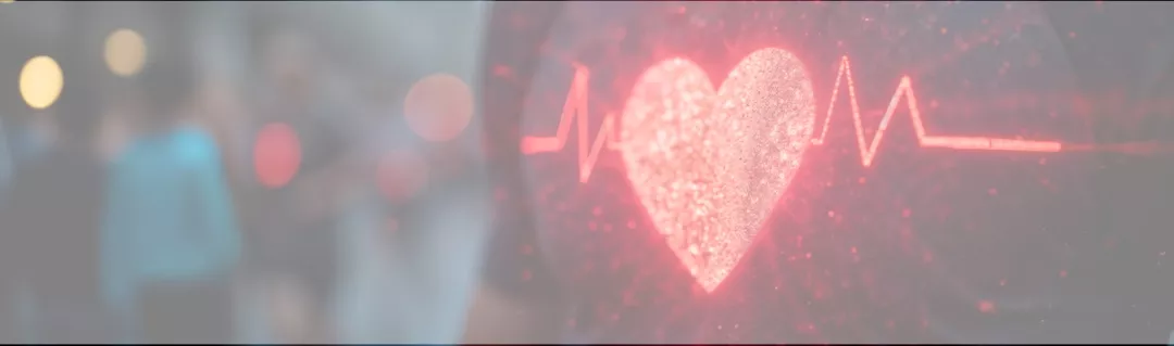 a digital representation of a heart with a heartbeat waveform