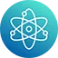Icon atom blue
