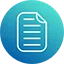 Icon document blue