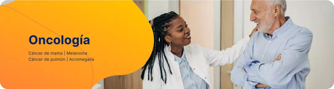 baner para oncología, docotra con paciente