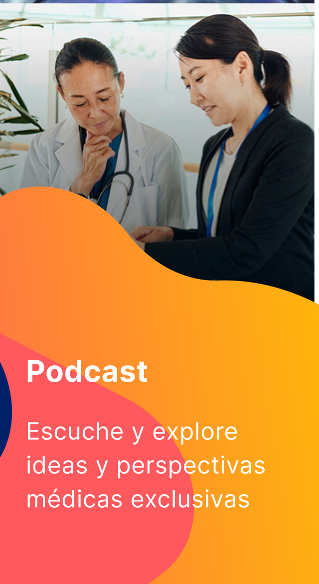 baner de inmunología para podcast, dos médicas mirando informe baner de inmunología para podcast, dos médicas mirando informe