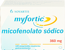 MYFORTIC® 360 mg  120 comprimidos RECUBIERTOS, Vía Oral MYFORTIC® 360 mg  120 comprimidos RECUBIERTOS, Vía Oral