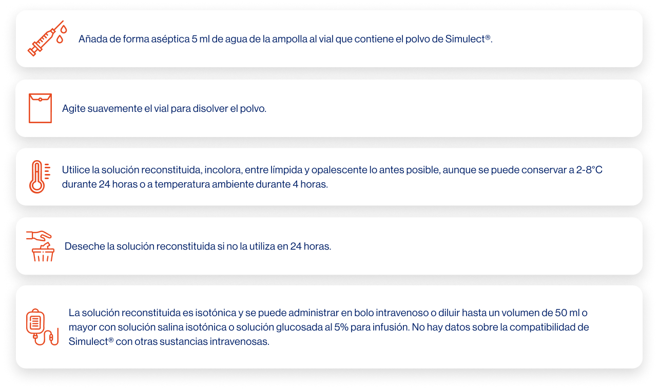 Modo de administración Simulect Desktop