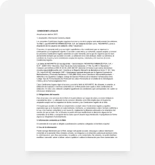 Condiciones legales Condiciones legales