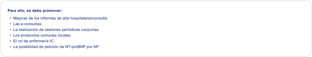 Mejorar la ruta asistencial para el paciente**