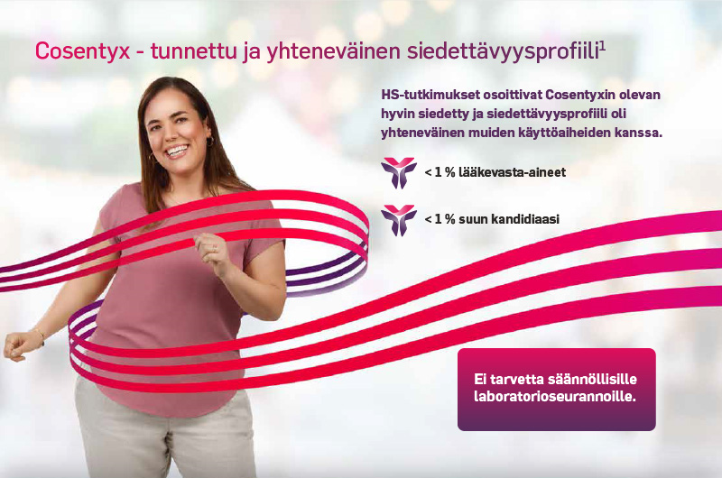 Cosentyx HS - siedettävyysprofiili Cosentyx_HS_siedettavyysprofiili