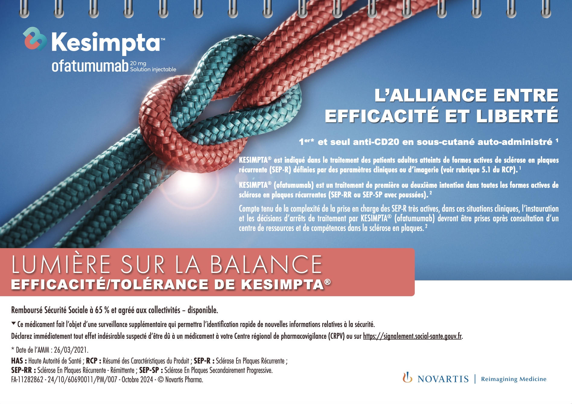 Kesimpta Lumiere sur la balance efficacite