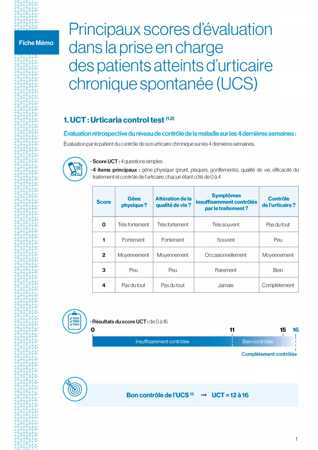 Principaux scores d’évaluation dans la prise en charge 