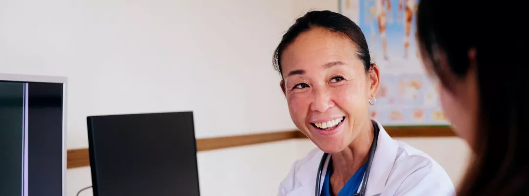 Doctor discusses results with patients 3