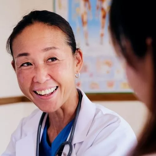 Doctor discusses results with patients 3 (mobile)