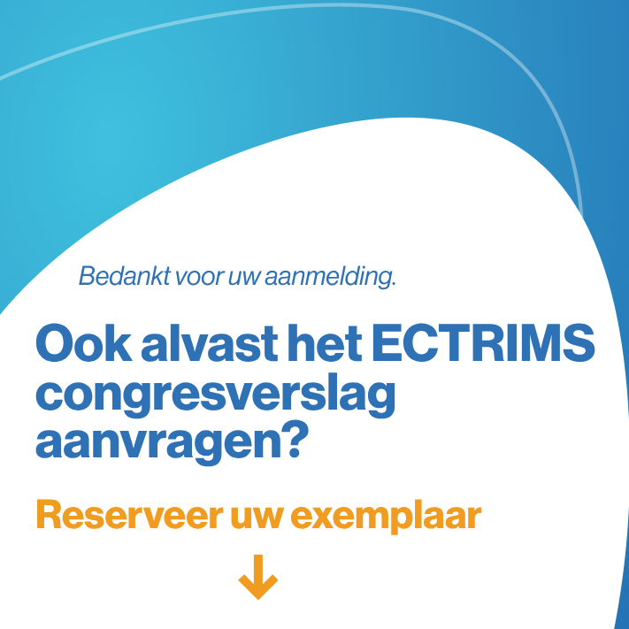 ECTRIMS bedankt voor aanmelding ECTRIMS bedankt voor aanmelding