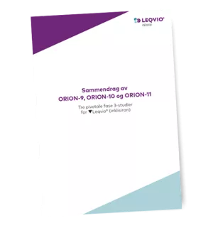 Leqvio/ORION-9, -10 og -11 fase 3-studier Fact sheet hefte
