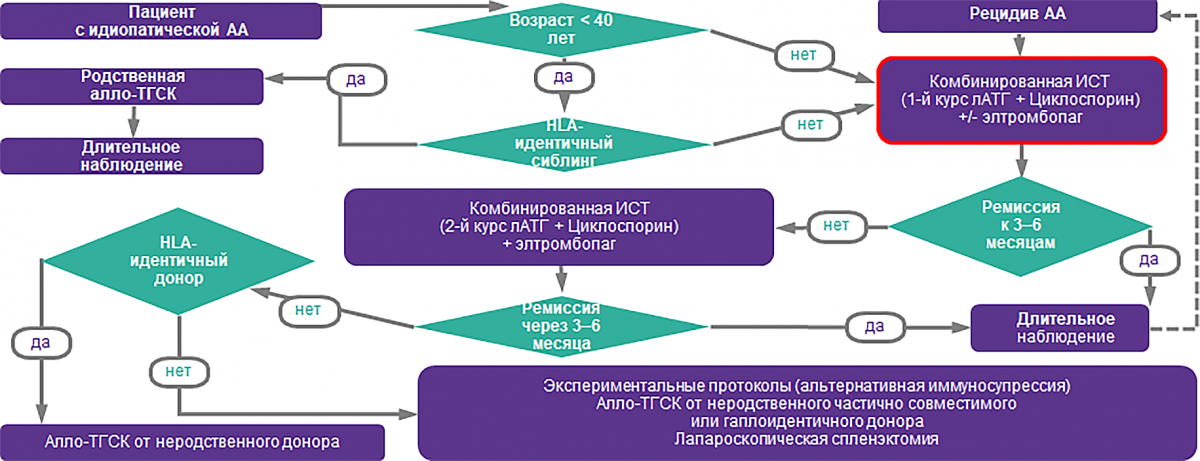 Алгоритм лечения АА Алгоритм лечения АА