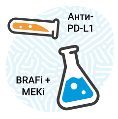 Сочетанной ТТ+ИТ в виде тройной комбинации BRAFi + MEKi + анти-PD-L1