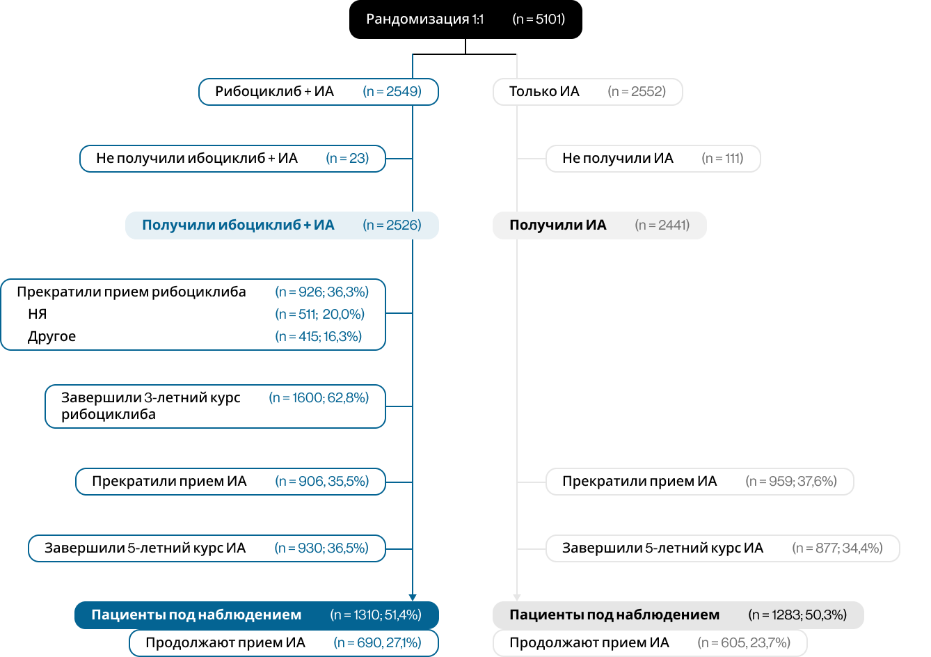 Рисунок 2. Распределение пациентов на момент проведения анализа (дата среза данных 25.05.2025)8