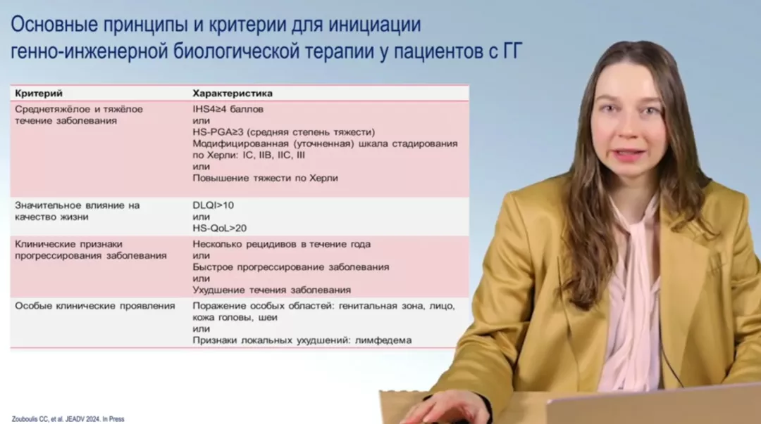 Критерии для своевременного назначения генно-инженерной биологической терапии у пациентов с ГГ