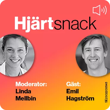 Linda Mellbin och Emil Hagström i podcasten Hjärtsnack.