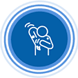 Itching icon representing symptoms. Itching icon representing symptoms.