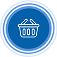 Shopping basket icon representing daily activities. Shopping basket icon representing daily activities.