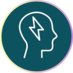 Icon to represent headache. Icon to represent headache.