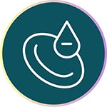 Icon to represent lower level of haemoglobin. Icon to represent lower level of haemoglobin.
