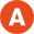 Circle with the letter A icon. Circle with the letter A icon.