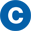 Circle with the letter C icon. Circle with the letter C icon.
