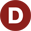 Circle with the letter D icon. Circle with the letter D icon.