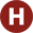 Circle with the letter H icon. Circle with the letter H icon.