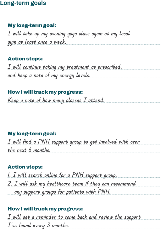 Long-term treatment goals examples. Long-term treatment goals examples.