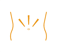 Icon to represent abdominal discomfort. Icon to represent abdominal discomfort.