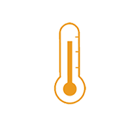 Thermometer icon to represent fever. Thermometer icon to represent fever.