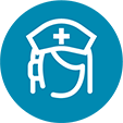 Healthcare professional icon representing KesimptaConnect nurse services. Healthcare professional icon representing KesimptaConnect nurse services.