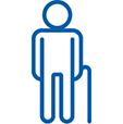 Elderly person icon. Elderly person icon.