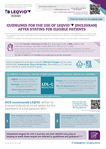 Preview image. Guidelines for the use of LEQVIO® after statins for eligible patients PDF.