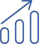 Icon of an ascending graph.