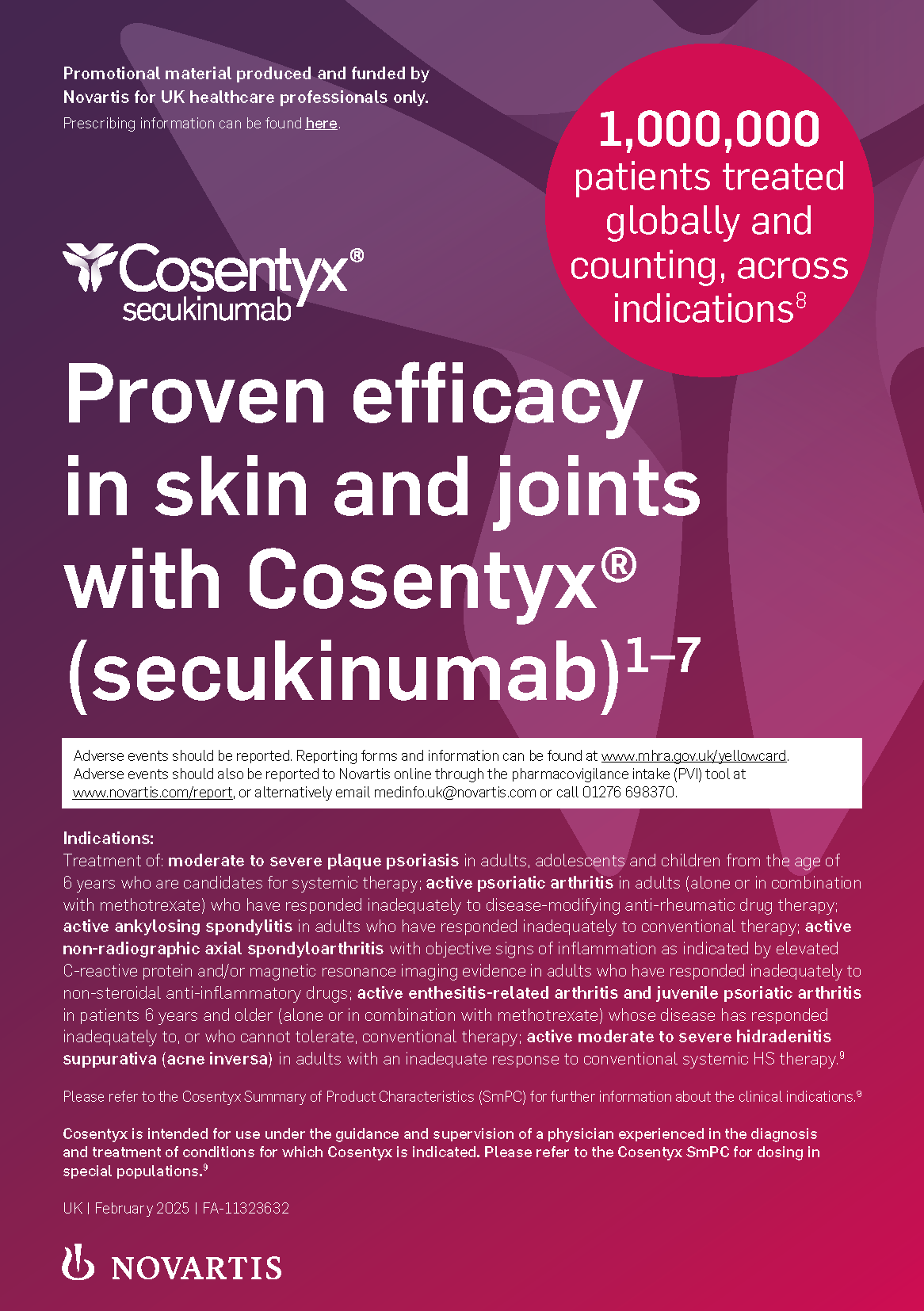 Preview image. Efficacy with Cosentyx.