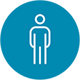 Icon of a person to represent patients.
