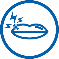 Icon representing aphthous ulcers. Icon representing aphthous ulcers.