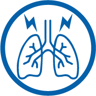 Icon representing pleuritis. Icon representing pleuritis.