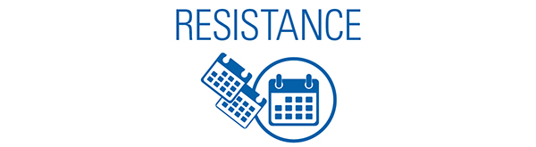 Image representing Colchicine resistance. Icon of a calendar and text reading 'Resistance'.